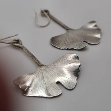 boucles d'oreilles en argent gingko