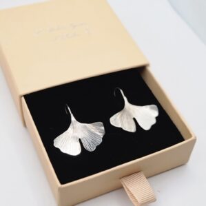 Boucles d'oreilles feuilles de ginkgo