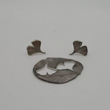 Petites boucles d'oreilles ginkgo biloba – Image 8