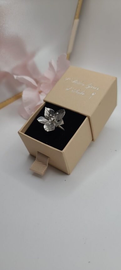 Bague argent fleur de cerisier – Image 3
