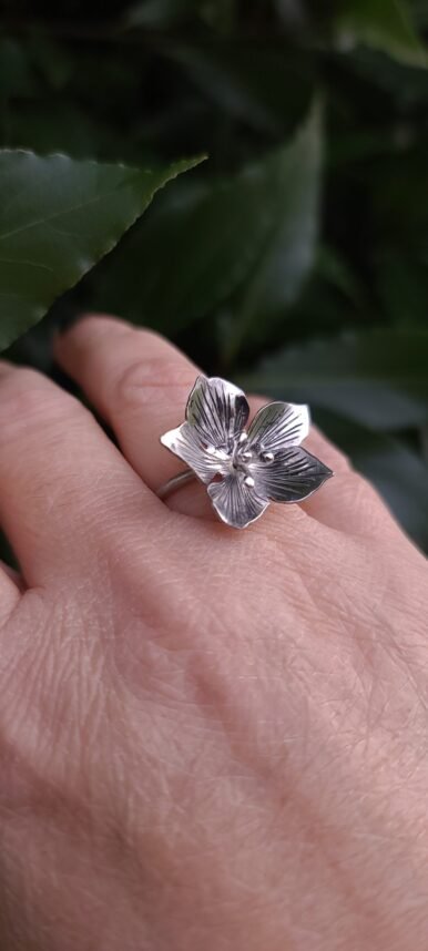 Bague argent fleur de cerisier – Image 6