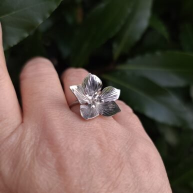 Bague argent fleur de cerisier – Image 8
