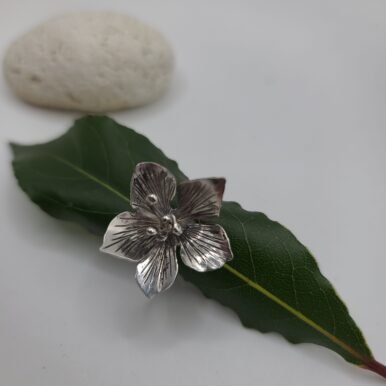 Bague argent fleur de cerisier – Image 2