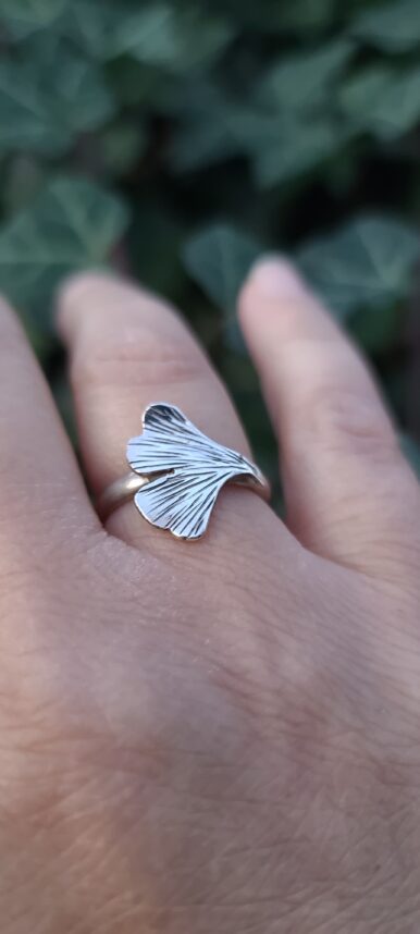 Bague feuille de ginkgo – Image 4